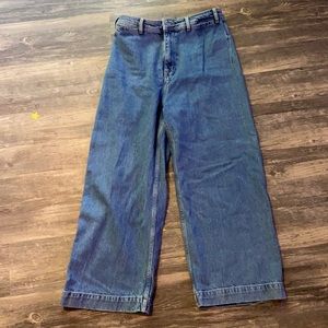 Free people wide leg crop jeans